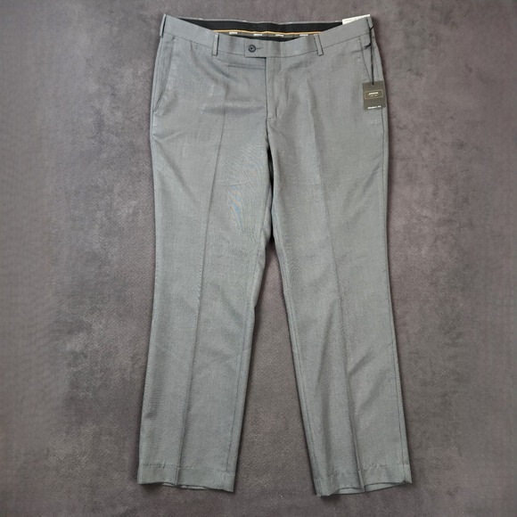 Dockers Dress Pants Mens 38x30 Black Modern Fit Flat Front Polyester Blend New - Picture 1 of 11